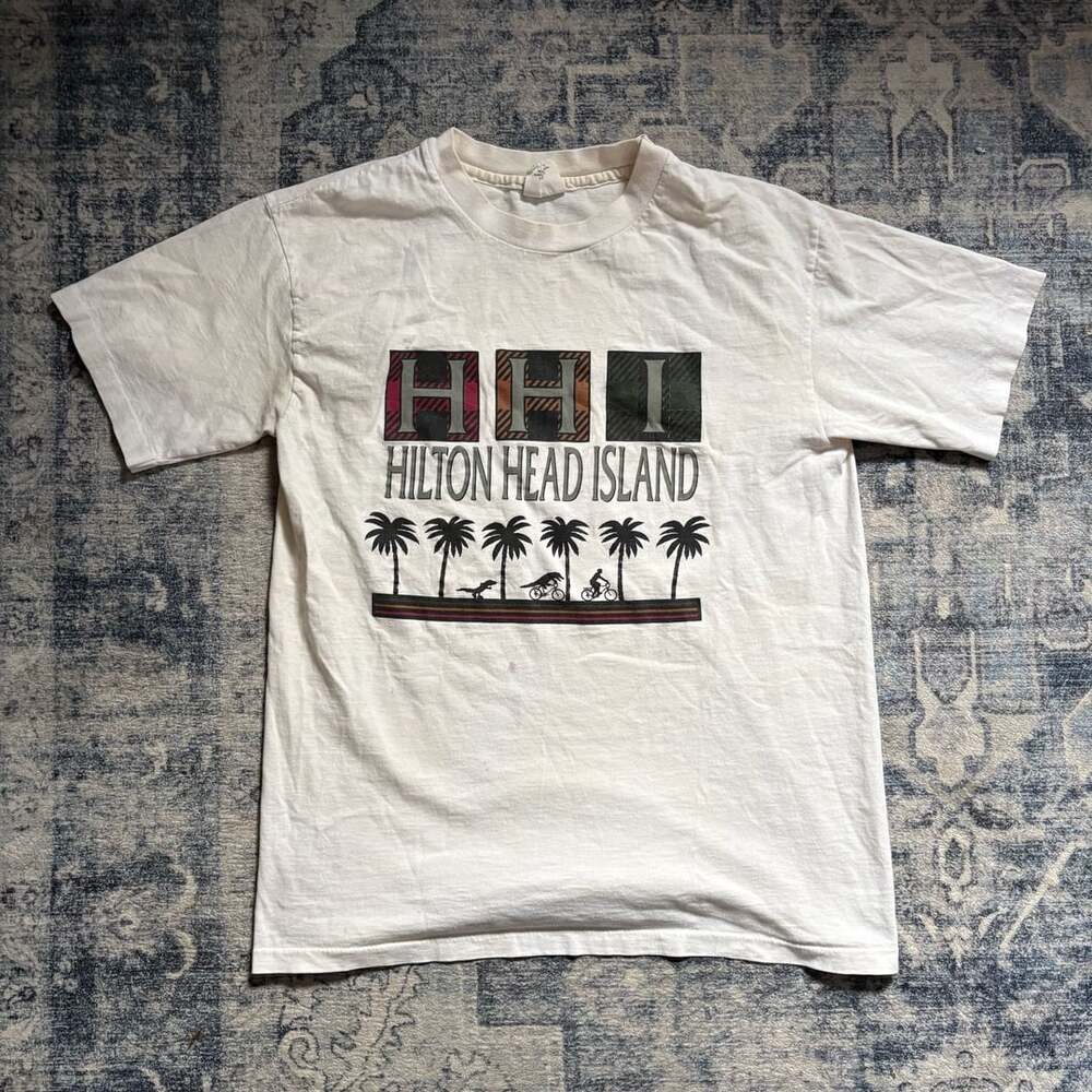 The Cotton Exchange Hilton Head Island T-Shirt Size M White Vintage